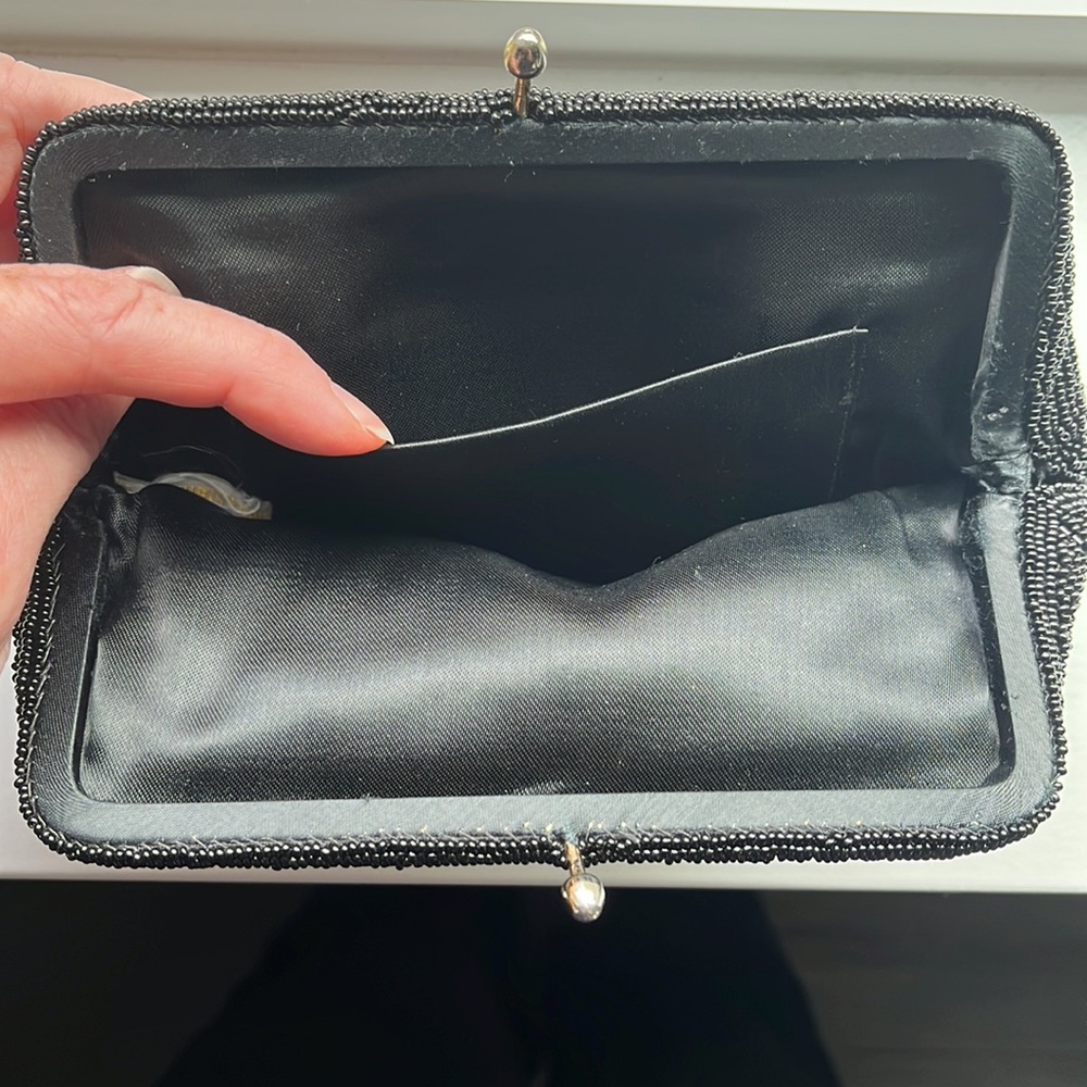 Black Beaded Evening Bag - Picture 6 of 11